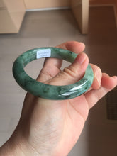 Load image into Gallery viewer, 56.7mm Certified Type A 100% Natural Woodland Green Jadeite Bangle AZ185-0428
