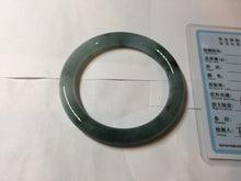 Load image into Gallery viewer, 55mm Certified type A 100% Natural light green blue purple gray black Jadeite bangle PB274-2748
