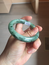 Load image into Gallery viewer, 56.7mm Certified Type A 100% Natural Woodland Green Jadeite Bangle AZ185-0428
