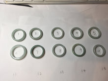 Load image into Gallery viewer, Size 6 1/2-10 1/2 100% natural type A light green white jadeite band ring group AA111
