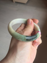 Load image into Gallery viewer, 56.7mm type A 100% Natural green/purple/pink/white (福禄寿)  Jadeite Jade bangle G52
