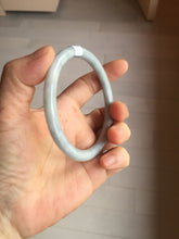 Load image into Gallery viewer, 62.2mm certified Type A 100% Natural white gray light purple round cut Jadeite Jade bangle PE91-3213
