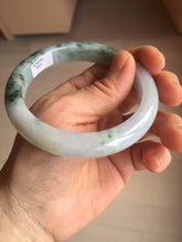 Load image into Gallery viewer, 58mm certified Type A 100% Natural dark green purple yellow(FU LU SHOU) Jadeite Jade bangle PE76-(5927)
