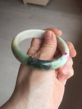 Load image into Gallery viewer, 56.7mm type A 100% Natural green/purple/pink/white (福禄寿)  Jadeite Jade bangle G52
