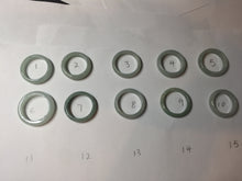 Load image into Gallery viewer, Size 6 1/2-10 1/2 100% natural type A light green white jadeite band ring group AA111
