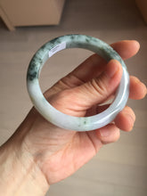 Load image into Gallery viewer, 58mm certified Type A 100% Natural dark green purple yellow(FU LU SHOU) Jadeite Jade bangle PE76-(5927)
