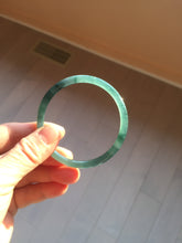 Load image into Gallery viewer, 54mm Certified Type A 100% Natural dark green/blue/gray with Guatemala slim round cut Jadeite bangle PH2-2348
