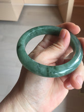 Load image into Gallery viewer, 56.5mm Certified Type A 100% Natural Woodland Green Jadeite Bangle AZ184-0432
