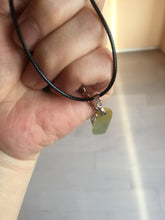 Load image into Gallery viewer, 100% natural type A jadeite jade icy watery yellow green black Willow leaf pendant group AX152
