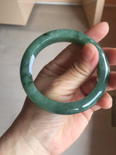 Load image into Gallery viewer, 56.5mm Certified Type A 100% Natural Woodland Green Jadeite Bangle AZ184-0432
