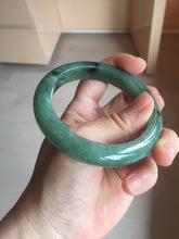 Load image into Gallery viewer, 56.5mm Certified Type A 100% Natural Woodland Green Jadeite Bangle AZ184-0432
