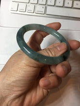 Load image into Gallery viewer, 55mm Certified type A 100% Natural light green blue purple gray black Jadeite bangle PB274-2748
