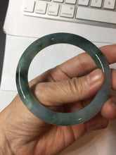 Load image into Gallery viewer, 55mm Certified type A 100% Natural light green blue purple gray black Jadeite bangle PB274-2748
