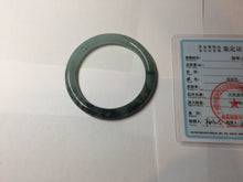 Load image into Gallery viewer, 57mm Certified type A 100% Natural light green blue purple gray black Jadeite bangle PB275-2747
