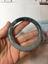 Load image into Gallery viewer, 57mm Certified type A 100% Natural light green blue purple gray black Jadeite bangle PB275-2747
