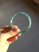 Load image into Gallery viewer, 55.7mm Certified Type A 100% Natural dark green/blue/gray Guatemala slim round cut Jadeite bangle PH1-2337
