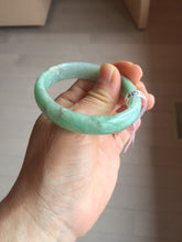 Load image into Gallery viewer, 50.5mm Certified Type A 100% Natural sunny apple green/red oval Jadeite Jade bangle BG61-0174
