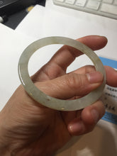 Load image into Gallery viewer, 58mm certified 100% natural type A icy watery light green yellow brown flat jadeite jade bangle PA125-6635
