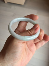 Load image into Gallery viewer, 49mm Type A 100% Natural light green oval Jadeite Jade bangle BM71
