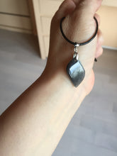 Load image into Gallery viewer, 100% natural type A jadeite jade icy watery yellow green black Willow leaf pendant group AX152
