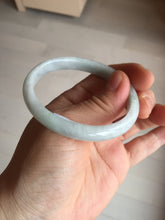 Load image into Gallery viewer, 49mm Type A 100% Natural light green oval Jadeite Jade bangle BM71

