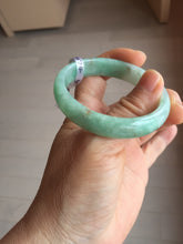 Load image into Gallery viewer, 50.5mm Certified Type A 100% Natural sunny apple green/red oval Jadeite Jade bangle BG61-0174
