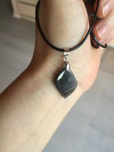 Load image into Gallery viewer, 100% natural type A jadeite jade icy watery yellow green black Willow leaf pendant group AX152
