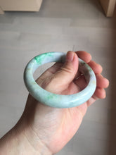 Load image into Gallery viewer, 58.5mm Certified Type A 100% Natural Sunny Green Purple Gray brown black Jadeite Jade Bangle AZ182-6585
