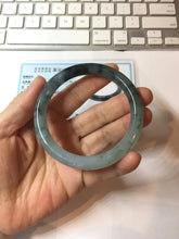 Load image into Gallery viewer, 57mm Certified type A 100% Natural light green blue purple gray black Jadeite bangle PB275-2747
