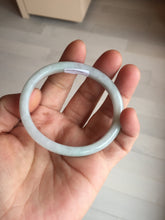 Load image into Gallery viewer, 49mm Type A 100% Natural light green oval Jadeite Jade bangle BM71
