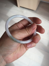 Load image into Gallery viewer, 56.5mm 100% natural Type A sunny green white round cut jadeite jade bangle BL98-4669
