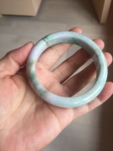 Load image into Gallery viewer, 58.5mm Certified Type A 100% Natural Sunny Green Purple Gray brown black Jadeite Jade Bangle AZ182-6585
