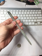 Load image into Gallery viewer, 16cm 100% Natural Icy Gray Black (灰冰) Flat Rectangle Xiu Jade (Serpentine) Hairpin AW70
