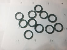 Load image into Gallery viewer, Size 6 1/2 100% natural type A light dark green blue black gray Guatemala jadeite band ring group AA112
