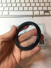 Load image into Gallery viewer, 52.5mm Certified Type A 100% Natural dark green/blue/gray/black Guatemala Jadeite bangle PB276-0696
