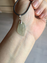 Load image into Gallery viewer, 100% natural type A jadeite jade icy watery yellow green black Willow leaf pendant group AX152
