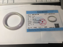 Load image into Gallery viewer, 54.5mm certified Type A 100% Natural sunny green purple white Jadeite Jade bangle BQ73-4931
