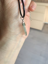 Load image into Gallery viewer, 100% natural type A jadeite jade icy watery yellow green black Willow leaf pendant group AX152
