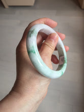 Load image into Gallery viewer, 60.6mm certified 100% Natural sunny green/white/purple/brown Jadeite Jade bangle AZ165-4034
