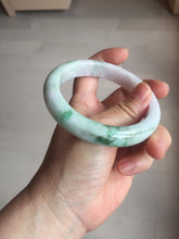 Load image into Gallery viewer, 60.6mm certified 100% Natural sunny green/white/purple/brown Jadeite Jade bangle AZ165-4034
