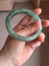 Load image into Gallery viewer, Shopify only. 54mm certified 100% natural Type A icy watery oliy dark green(油青) brown jadeite jade bangle BS103-4060

