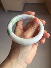 Load image into Gallery viewer, 59.5mm 100% Natural type A sunny green purple white Jadeite Jade bangle PE46-5504
