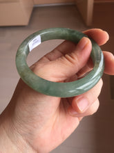 Load image into Gallery viewer, Shopify only. 54mm certified 100% natural Type A icy watery oliy dark green(油青) brown jadeite jade bangle BS103-4060
