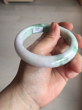Load image into Gallery viewer, 60.6mm certified 100% Natural sunny green/white/purple/brown Jadeite Jade bangle AZ165-4034

