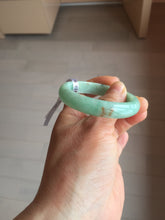 Load image into Gallery viewer, 49mm Certified Type A 100% Natural sunny apple green/red oval Jadeite Jade bangle BG62-0165
