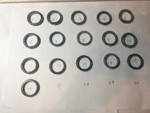 Load image into Gallery viewer, Size 7 3/4 100% natural type A light dark green blue black gray Guatemala jadeite band ring group AA113
