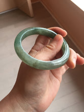Load image into Gallery viewer, Shopify only. 54mm certified 100% natural Type A icy watery oliy dark green(油青) brown jadeite jade bangle BS103-4060
