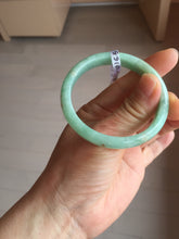 Load image into Gallery viewer, 49mm Certified Type A 100% Natural sunny apple green/red oval Jadeite Jade bangle BG62-0165
