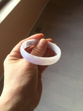 Load image into Gallery viewer, 52.1mm Certified 100% Natural icy white/gray slim round cut nephrite jade bangle PF54-0425
