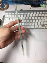 Load image into Gallery viewer, 22cm 100% Natural icy watery black dark green ink painting(水墨画) Xiu Jade (Serpentine) Hairpin AW71
